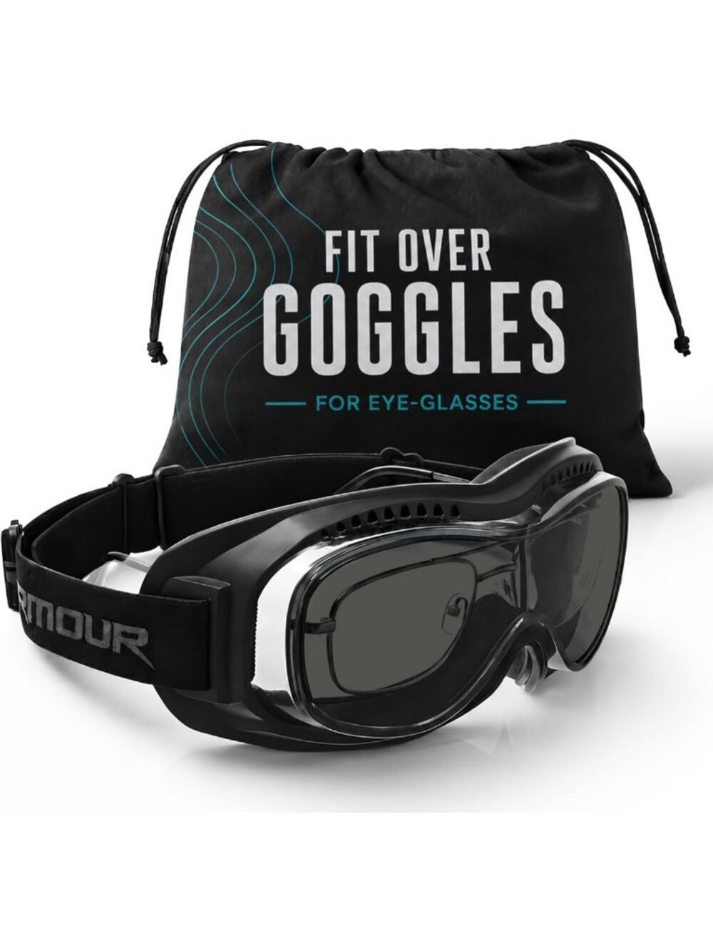 Fit Over Goggles for Glasses - Motorcycle, Cycling, Skiing, Skydiving & Outdoor